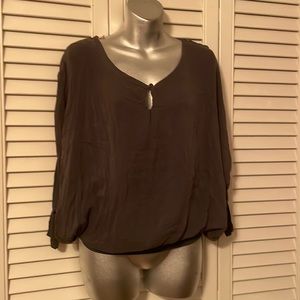 Piazza Roma grey silk blouse
